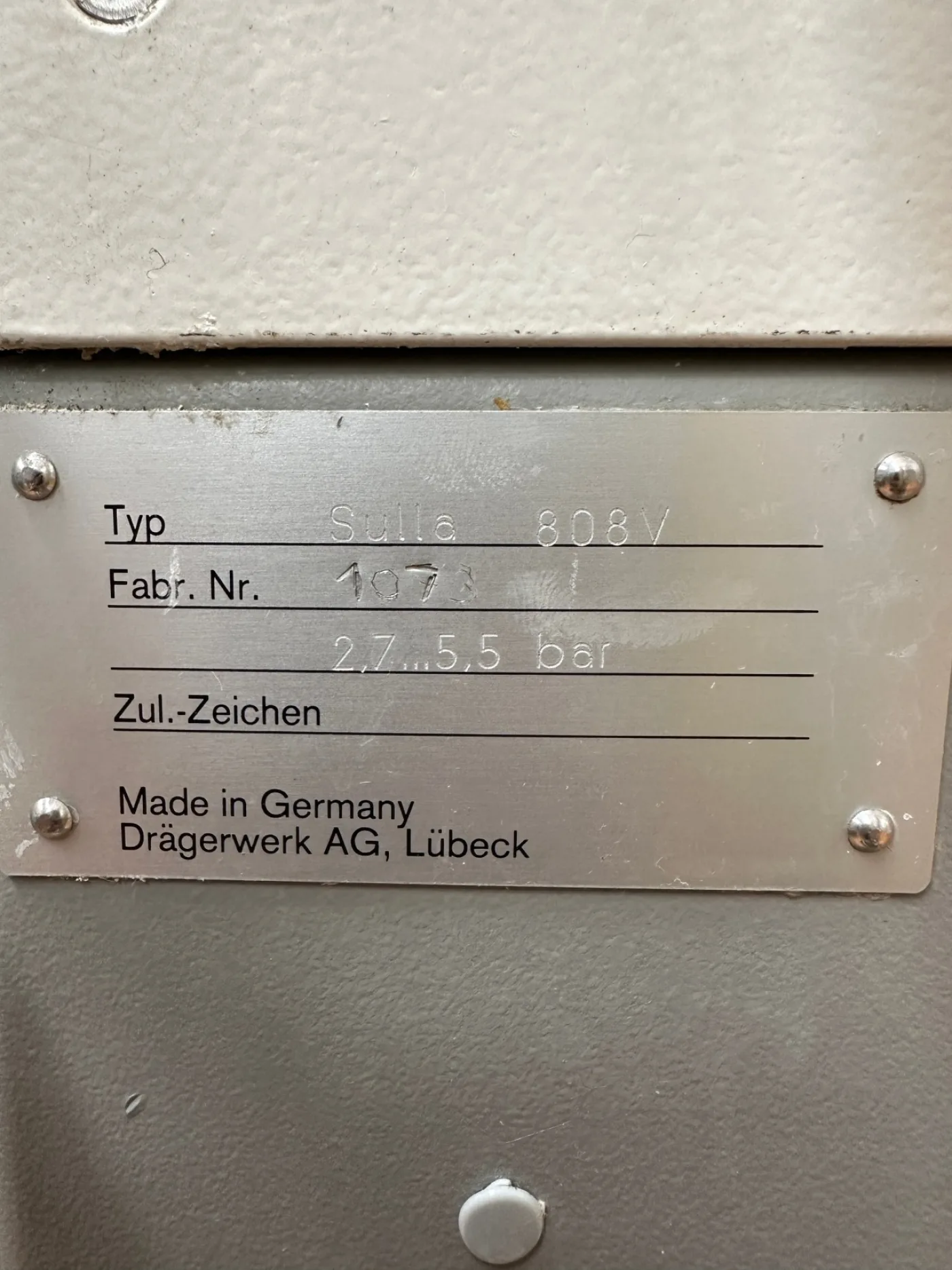 Dräger Sulla 808 V Narkosebeatmungsgerät - 8