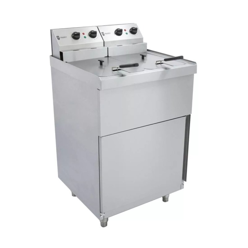 Parry Twin Tank Twin Basket Free Standing Electric Fryer NPDPF6 - islandcatering