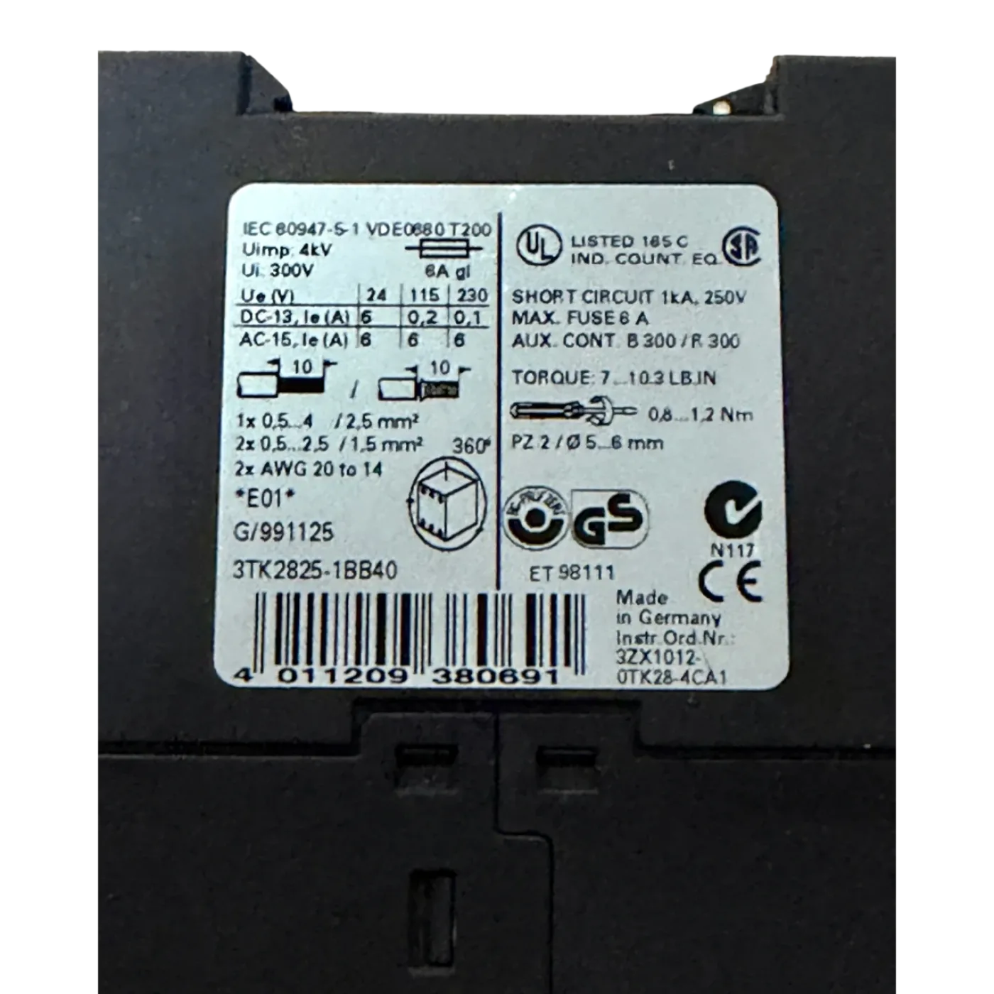 Siemens Siguard Sicherheitsrelais Art Nr 3TK2825 1BB40 - 5