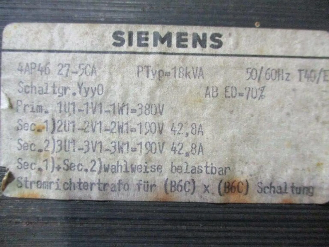 4AP46 27-5CA / 18 kVA SIEMENS - 5