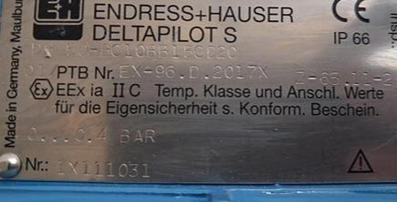 Endress+Hauser Deltapilot S Hydrostatischer Drucktransmitter