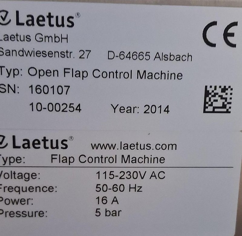 Laetus Open Flap Control Machine