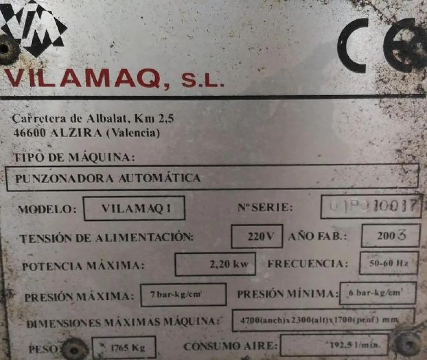 Punçonadora automática VILAMAQ - 5