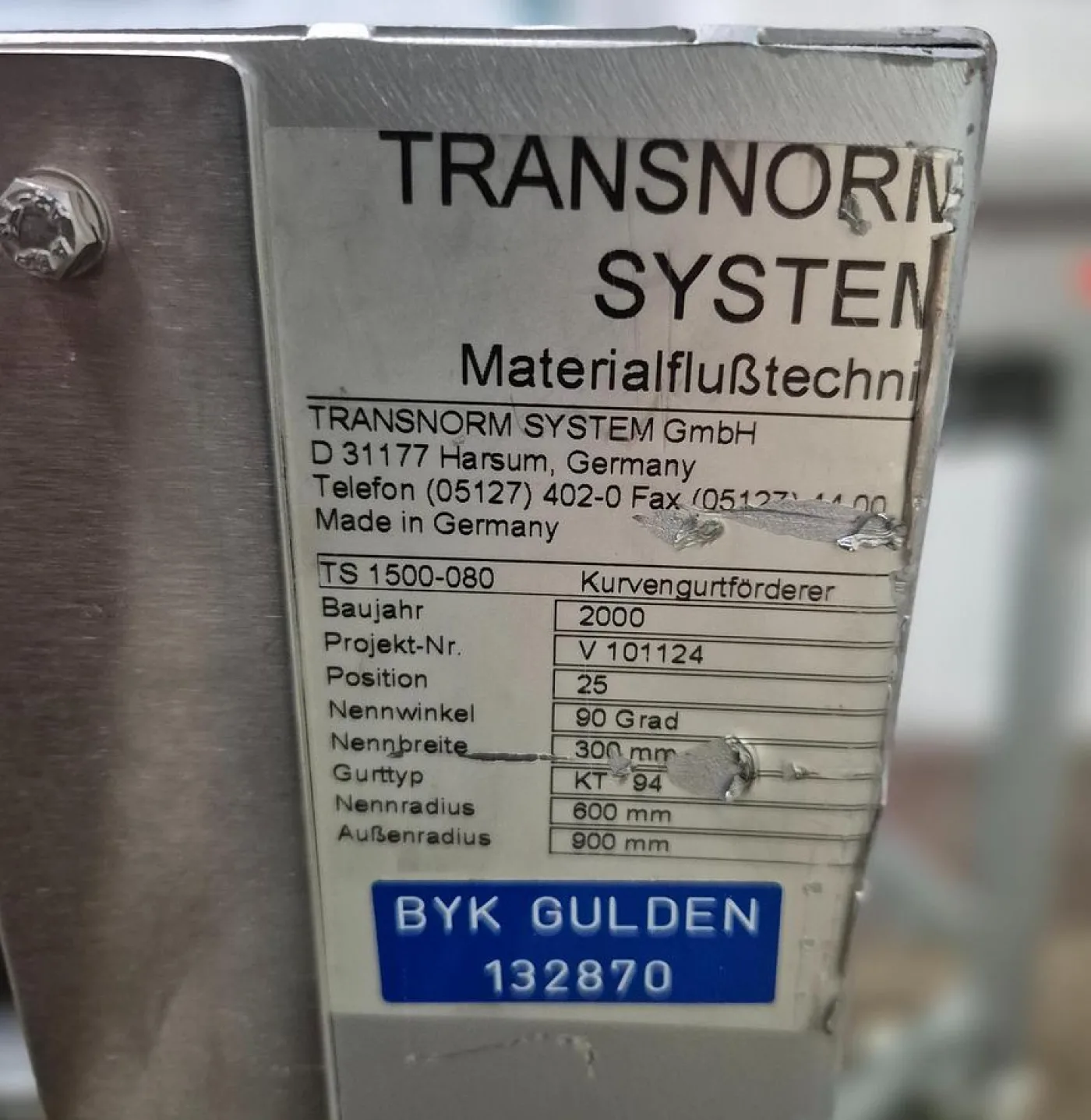 Transnorm System GmbH TS 1500-080 (Kurvengurtförderer) - 6