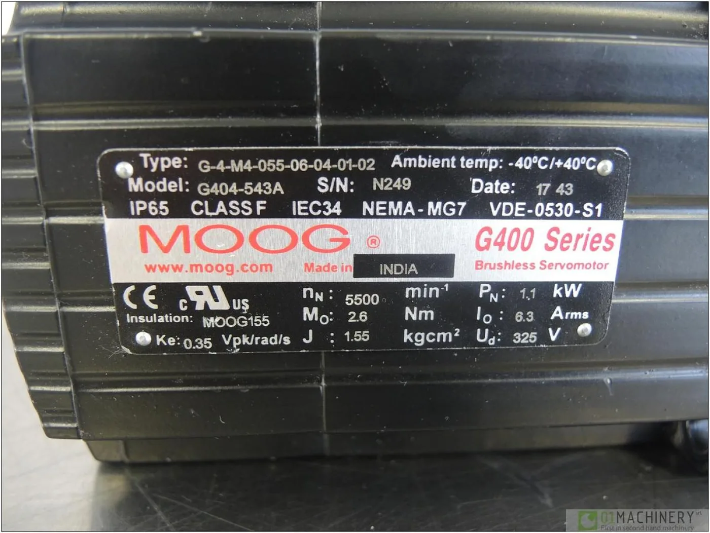 2017 MOOG G404-543A AI1352 - 5