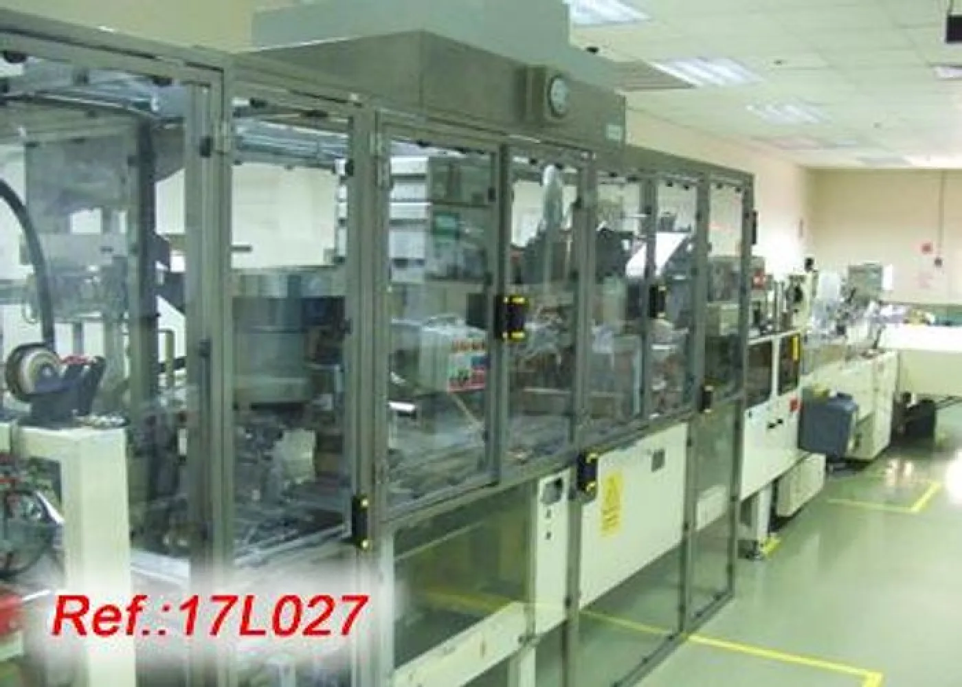 LÍNEA DE BLISTER Y ESTUCHADO “BOSCH” DE COMPRIMIDOS COMPUESTA DE MÁQUINA DE BLISTER “BOSCH” SERVAC PH3 CON TRANSFER DE ALIMENTACIÓN EN AUTOMÁTICO DE MÁQUINA DE BLISTER A ESTUCHADORA Y ESTUCHADORA “CONTINA” 200 - 1