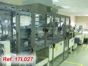 LÍNEA DE BLISTER Y ESTUCHADO “BOSCH” DE COMPRIMIDOS COMPUESTA DE MÁQUINA DE BLISTER “BOSCH” SERVAC PH3 CON TRANSFER DE ALIMENTACIÓN EN AUTOMÁTICO DE MÁQUINA DE BLISTER A ESTUCHADORA Y ESTUCHADORA “CONTINA” 200