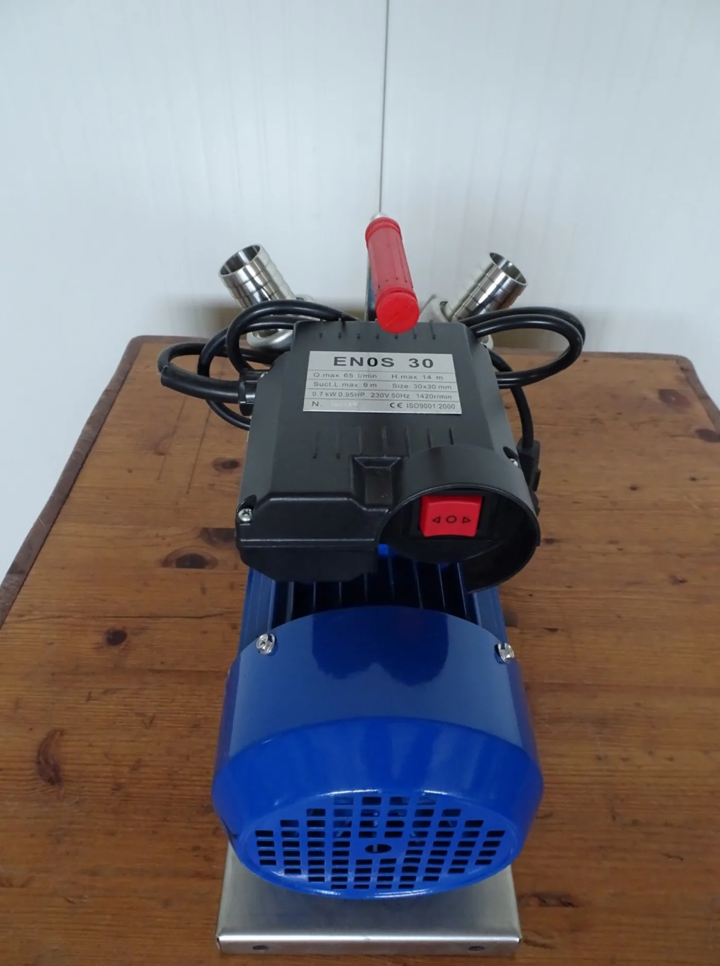 ELECTRIC – PUMP, SELF-PRIMING PUMP MOD. ENOS 30 STAINLESS STEEL BODY PUMP AND IMPELLER, 1 SPEED SINGLE PHASE 220 VOLT, NEW MACHINE - 7
