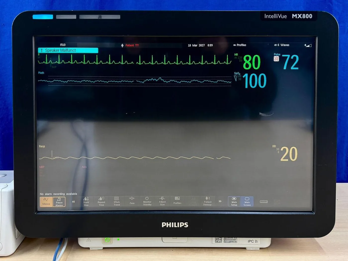 Philips IntelliVue MX800 Patient Monitor REF: 865240 YOM: 2011 - 4