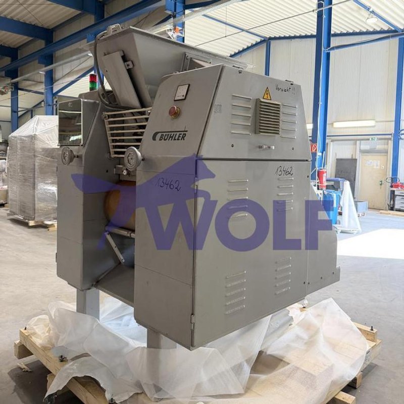 Zweiwalzwerk BÜHLER - Type SZAN-500, mit 500 mm Arbeitsbreite.