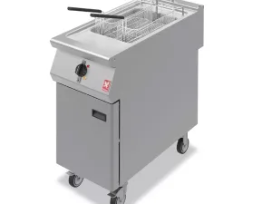 Falcon F900 Single Tank Twin Basket Free Standing Filtration Fryer on Castors E9341F - islandcatering