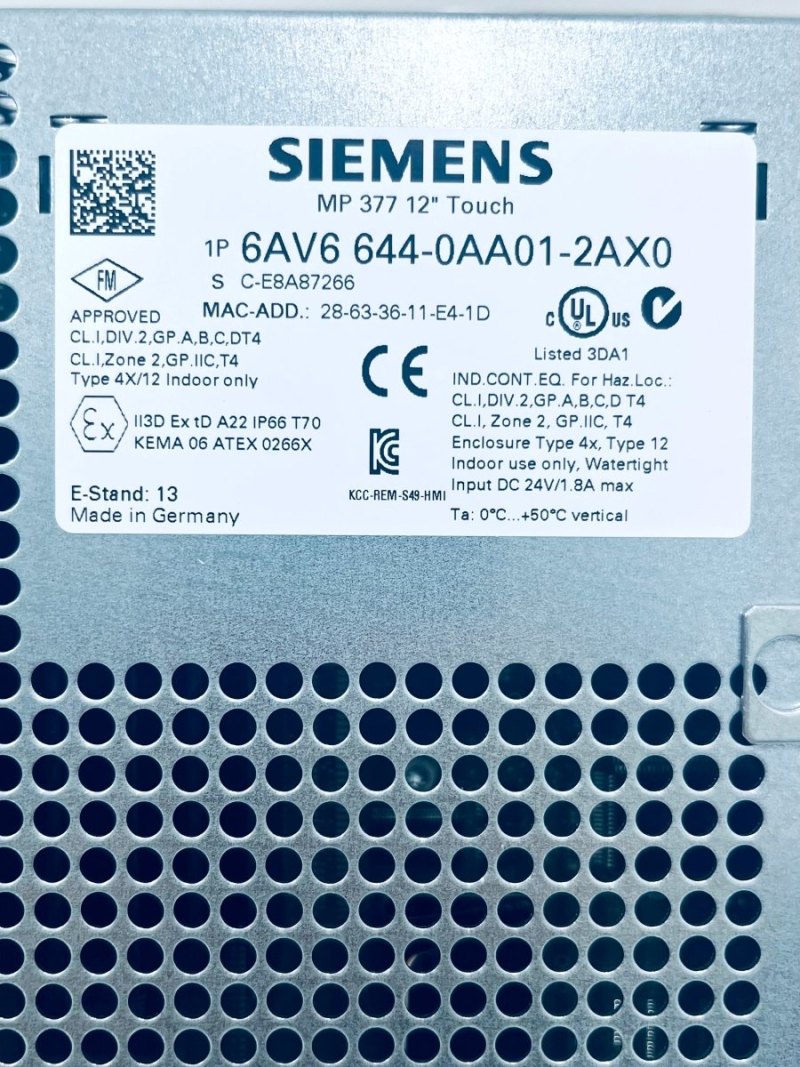 Siemens SIMATIC MP 6AV6 644-0AA01-2AX0 C-E8A87266