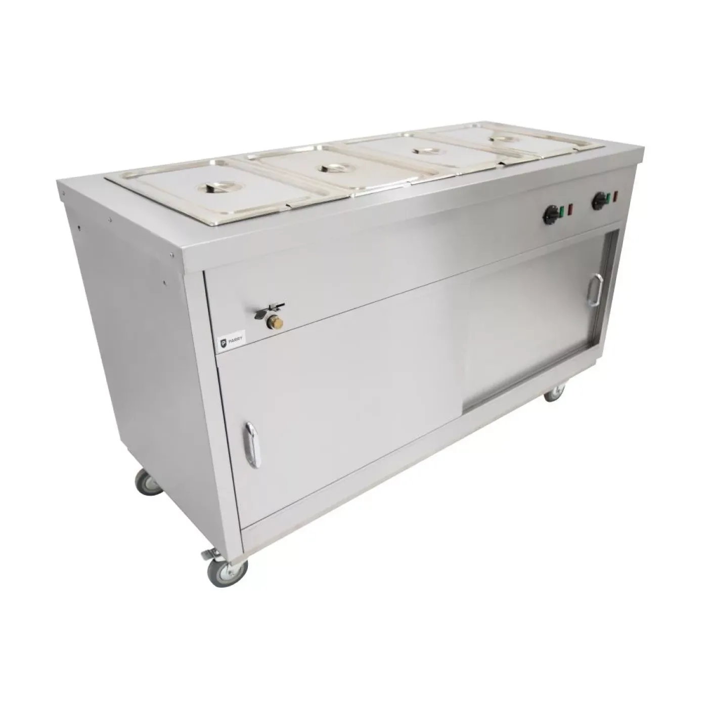 Parry Mobile Hot Cupboard with Bain Marie Top HOT15BM - islandcatering - 1