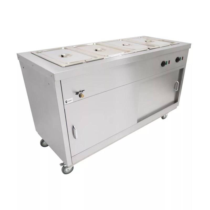 Parry Mobile Hot Cupboard with Bain Marie Top HOT15BM - islandcatering