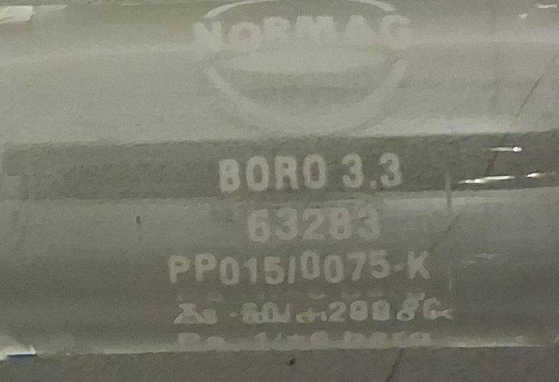 Normag Verbindungsrohr PP015/0075-K DN15 aus hochwertigem Borosilikatglas 3.3