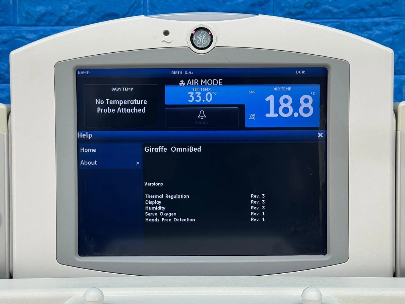 GE Giraffe Omnibed Carestation CS1 REF: 2082844-001-403565 YOM: 2016 - 6