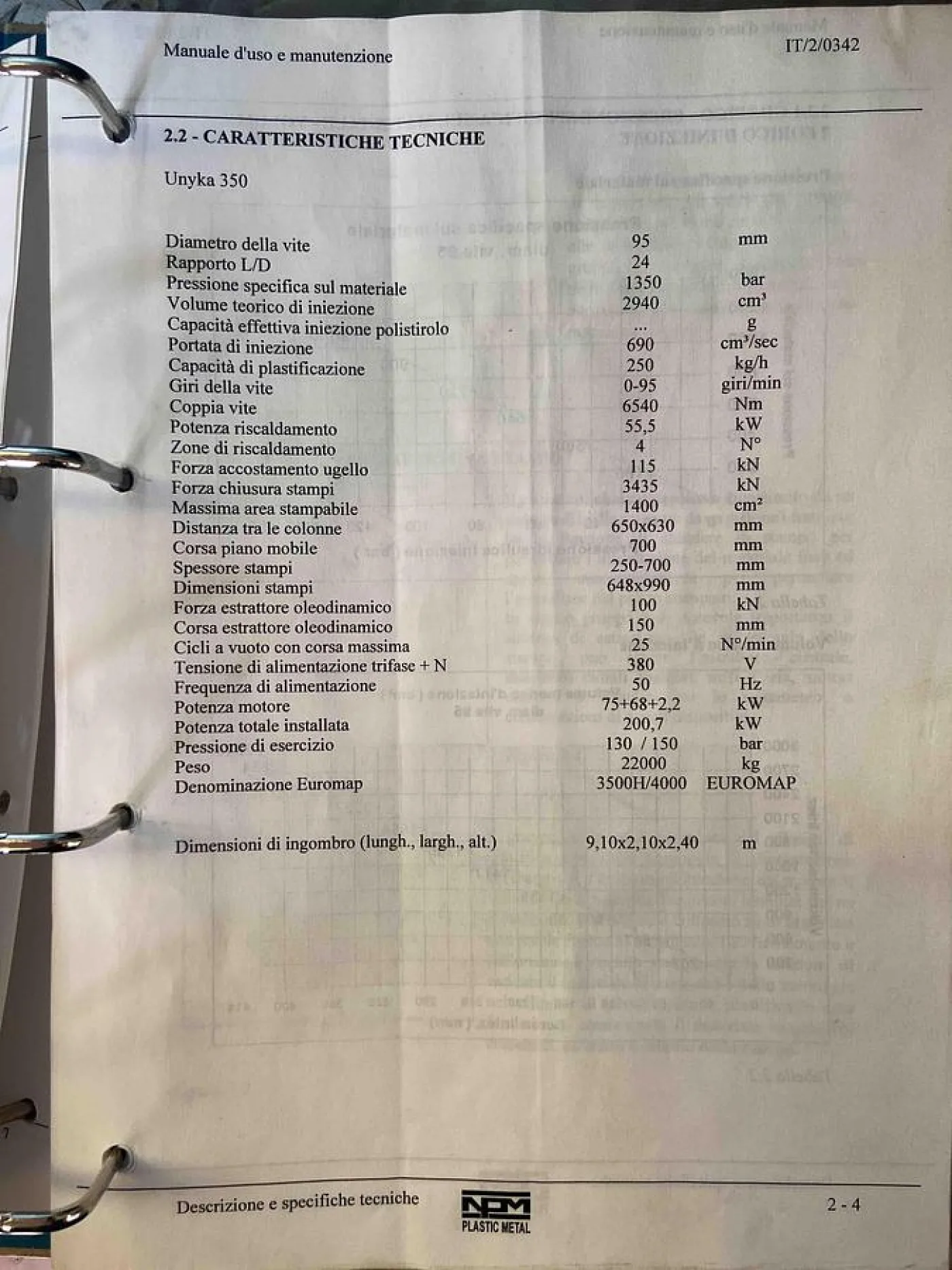 2005 PLASTIC METAL UNIKA 350 IN0238 - 7