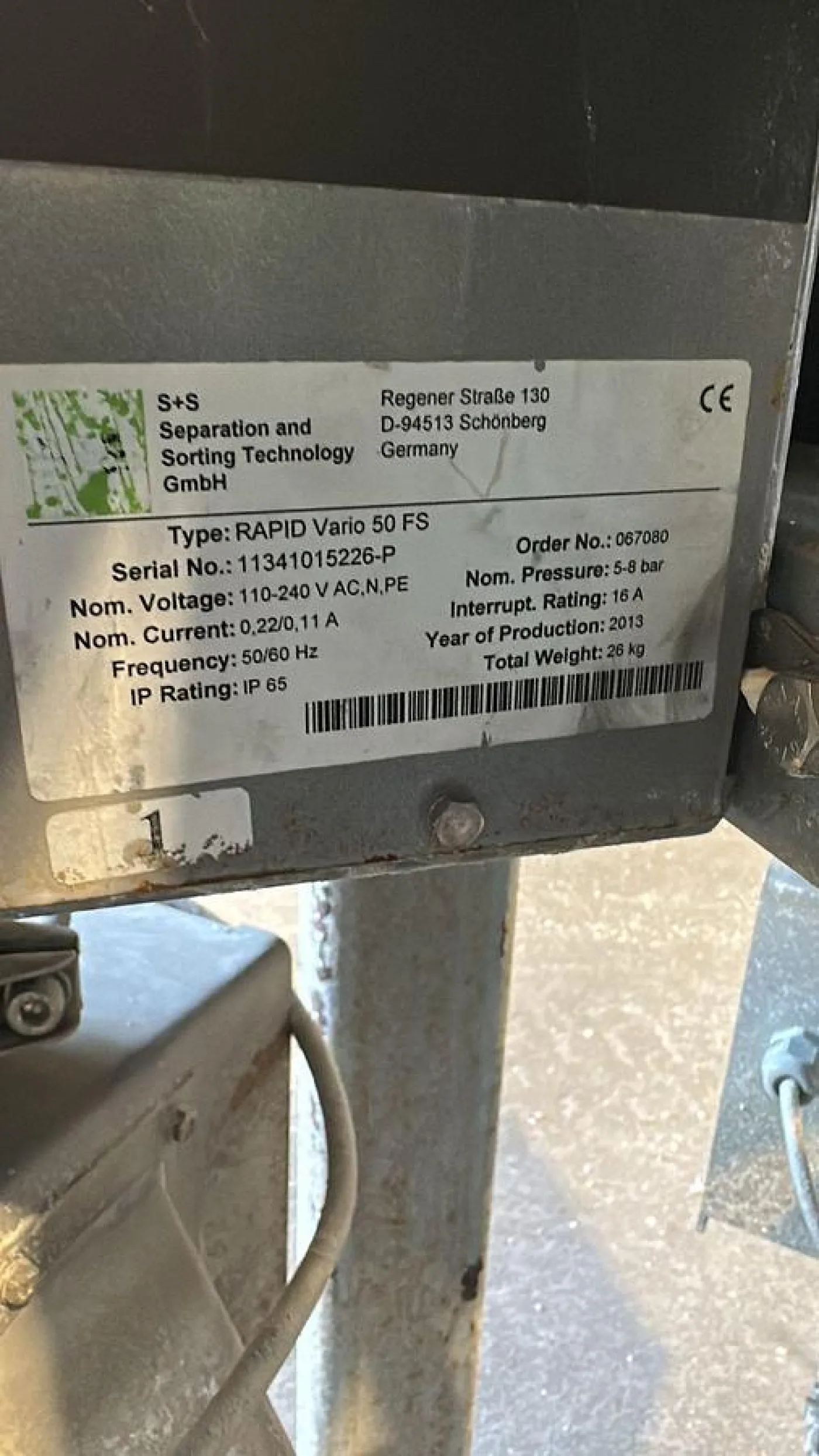 2013 S+S RAPID Vario 50 FS Metal Separator - 6