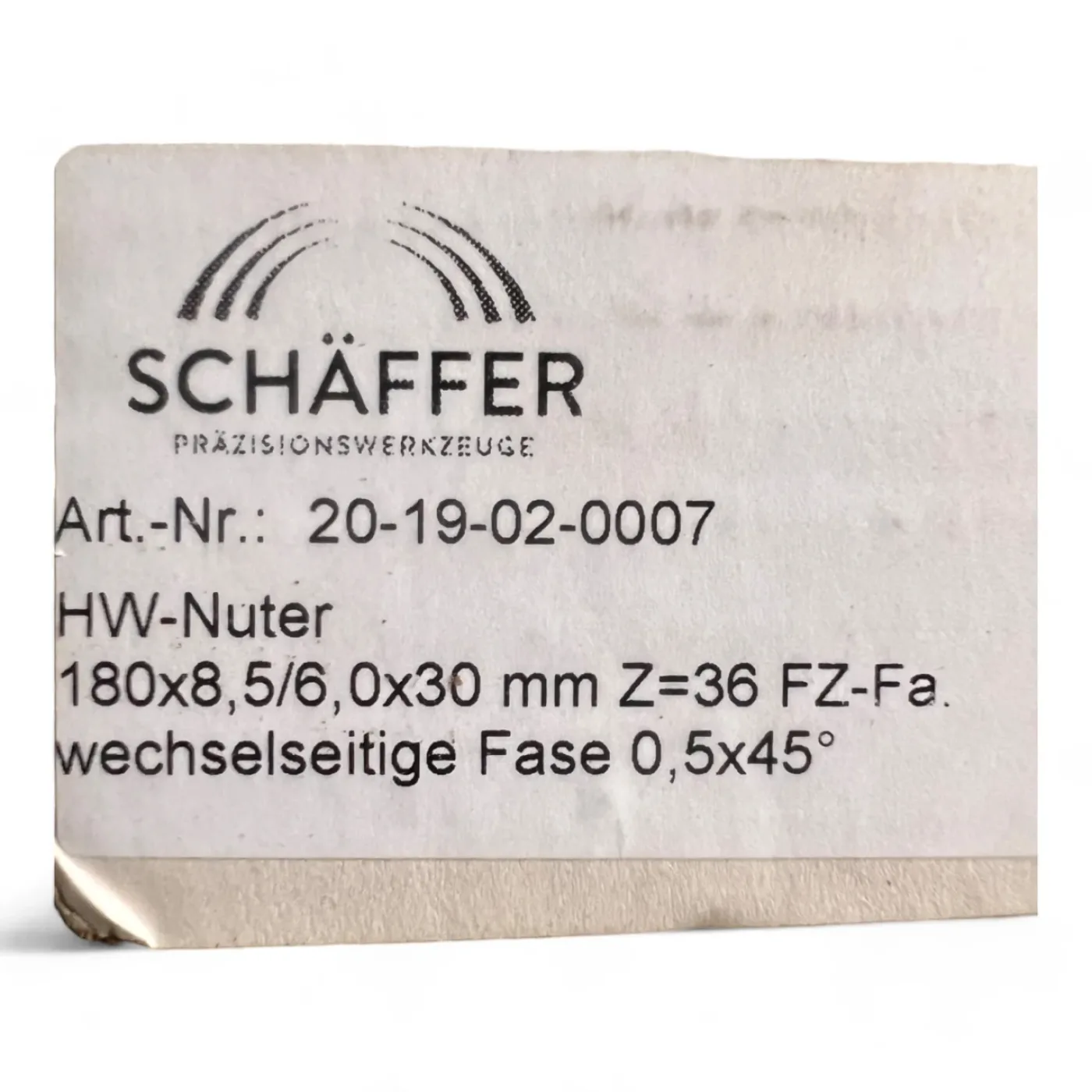 HW Nuter Schäffer D=180x8.5/6.0x30 Z=36 B=8 - 3