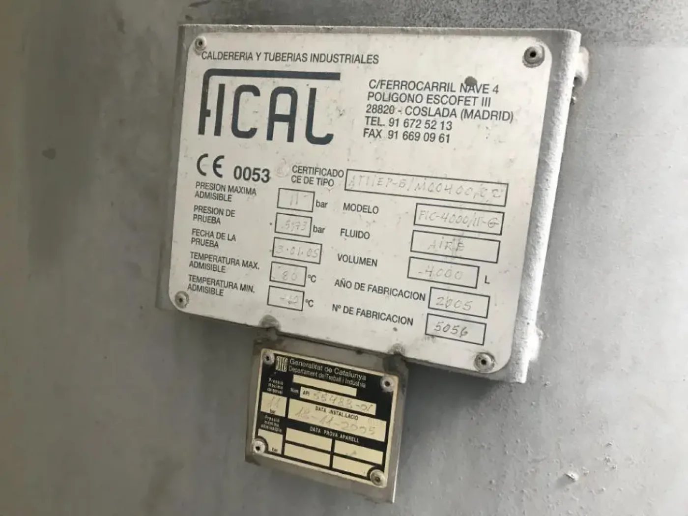 USED ATLAS COPCO CD100 & CD60 COMPRESSOR WITH IRON TANK 4,000 LITERS - 3