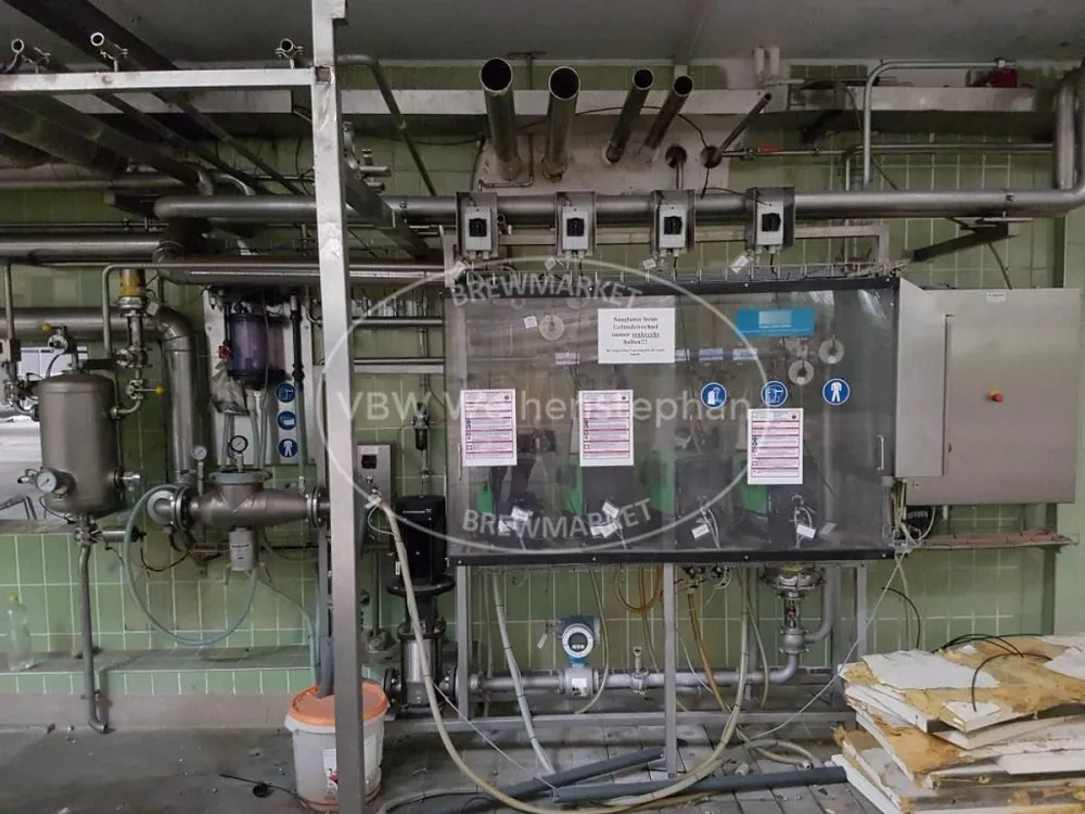 Pressure boosting station with hygiene center