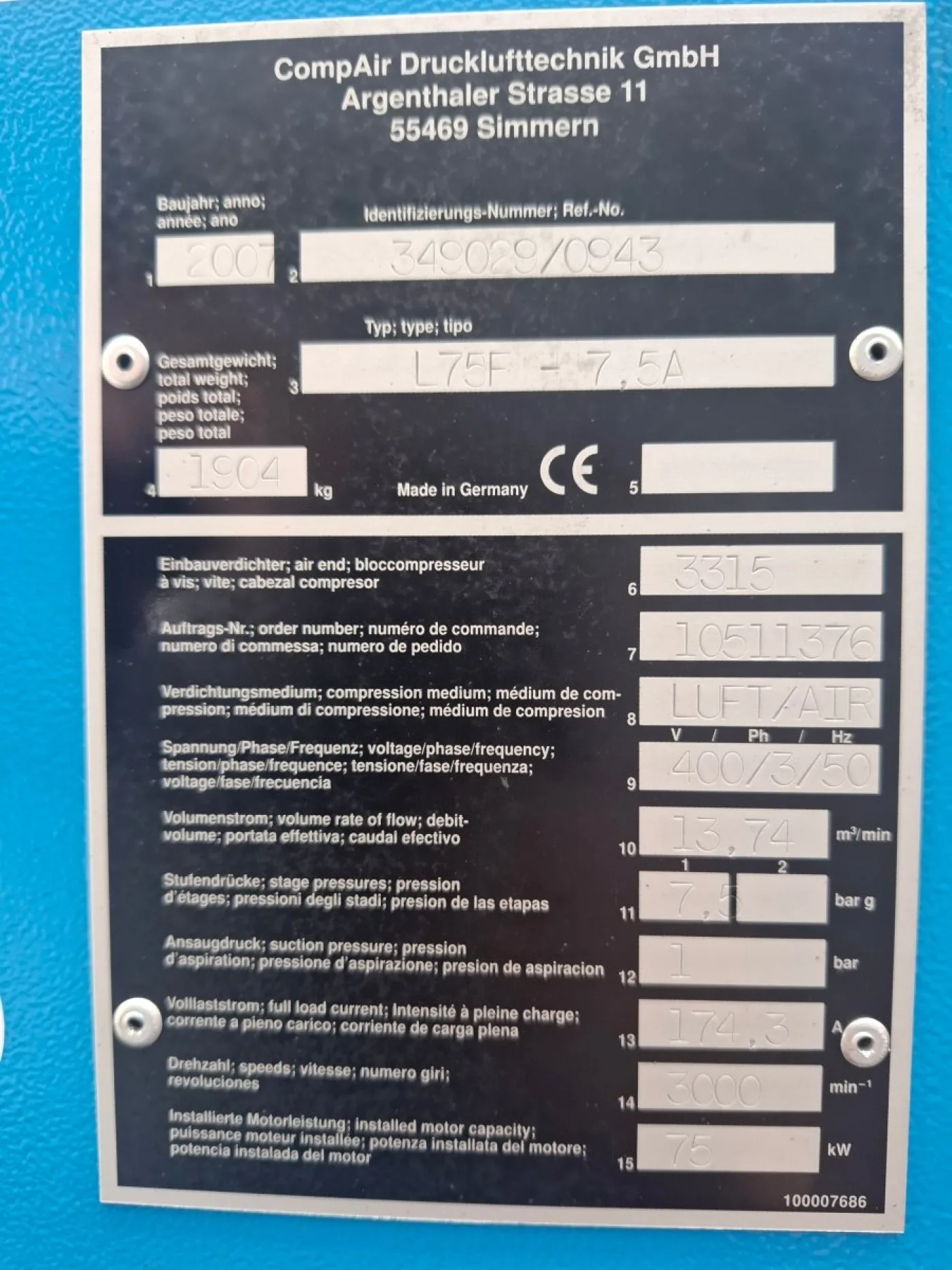 CompAir L75-10A Schraubenkompressor - 7