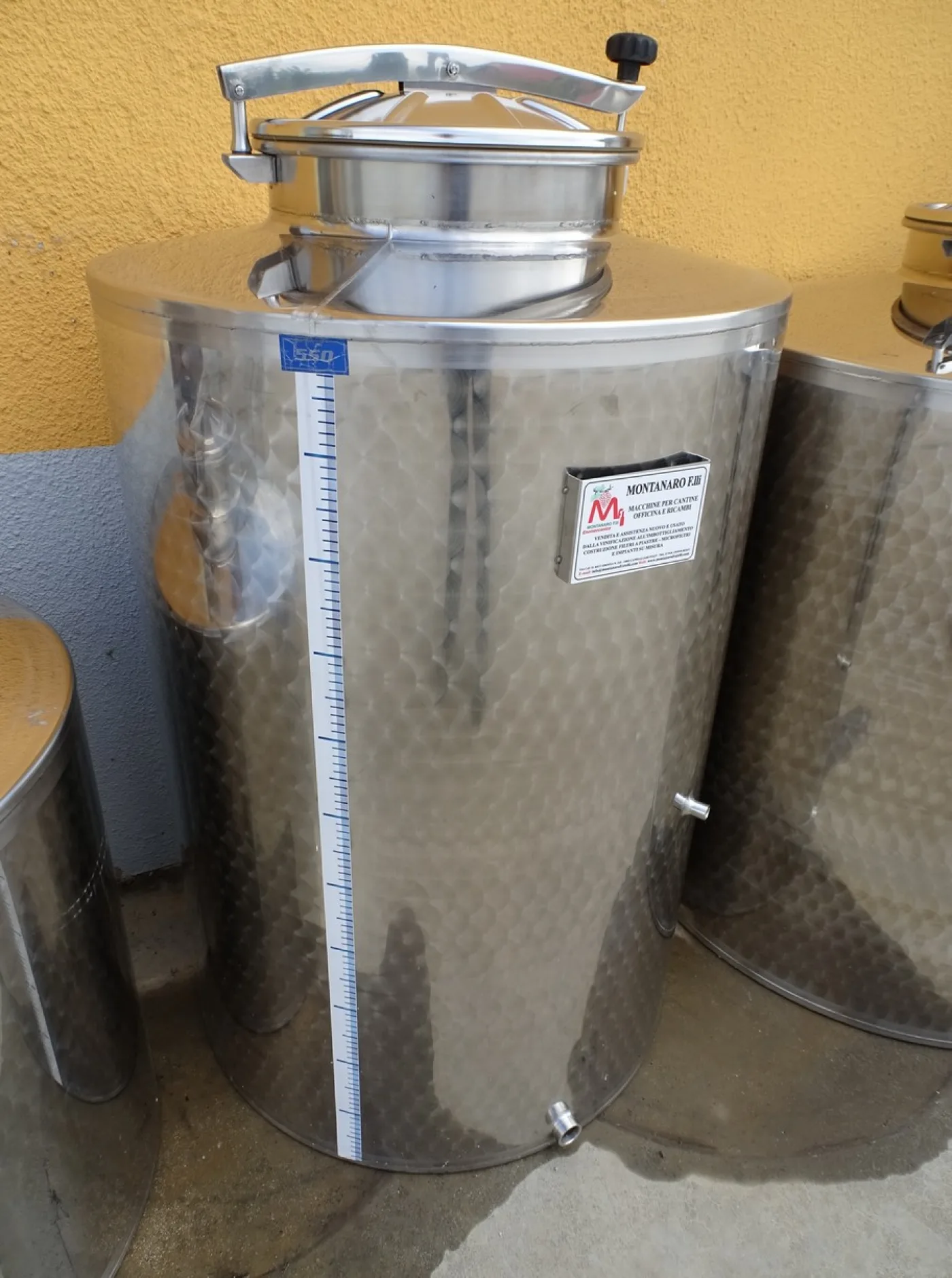 STAINLESS STEEL TANK CAPACITY 350-550-750-1000, STORAGE MODEL, FLAT BOTTOM WITHOUT LEGS NEW EQUIPMENT - 6
