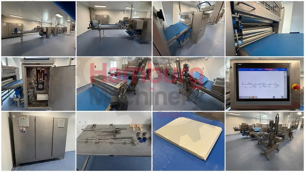 Dough processing / rollout line - Rademaker sheeting line with universal line