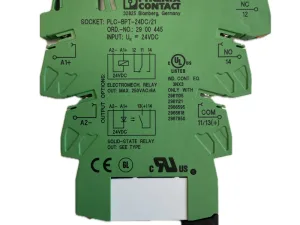 KT-2900445 Phoenix Contact Relay Socket, DIN Rail, Push In, 24 VDC, PLC-BPT