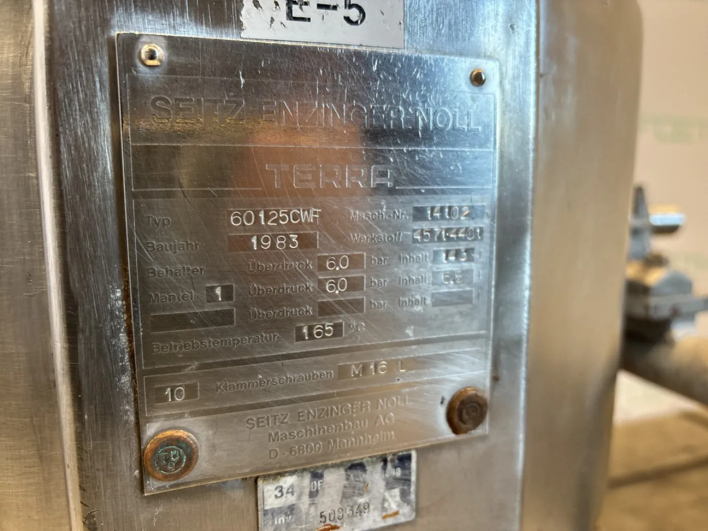 Seitz Enzinger Noll 60125-CWF 0,26m² - Nutsche filter - 5