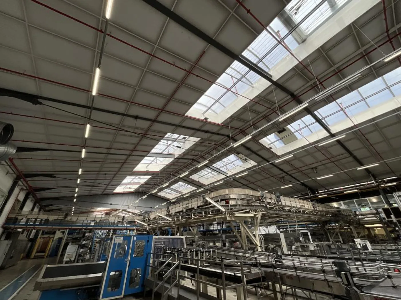 Sipac Sipac and Anduze Overhead Convoyeur Belt from Spiral Elevator to Palletiser - Line 1 - 5