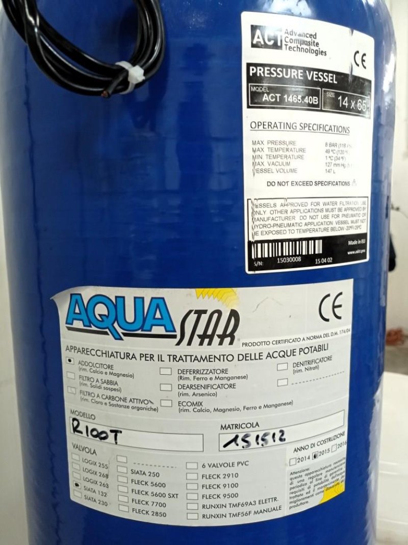APPARECCHIATURA TRATTAMENTO ACQUE – AQUA STAR – MOD. R100T