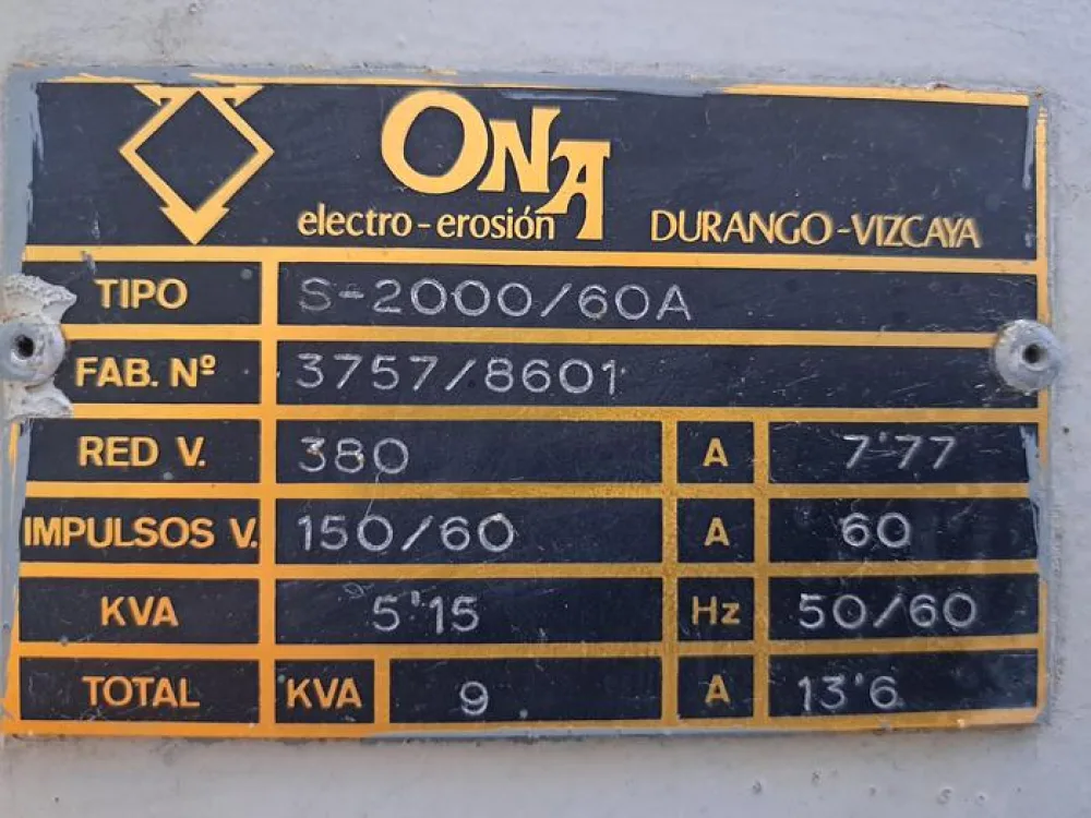 Eletroerosão ONA Poli-Spark S-2000