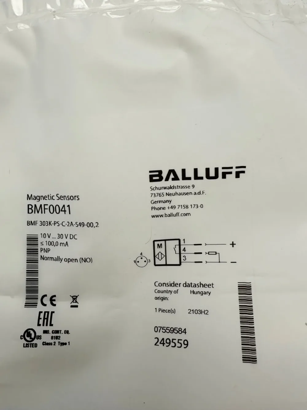 BALLUFF BMF0041 Magnetfeld-Sensoren