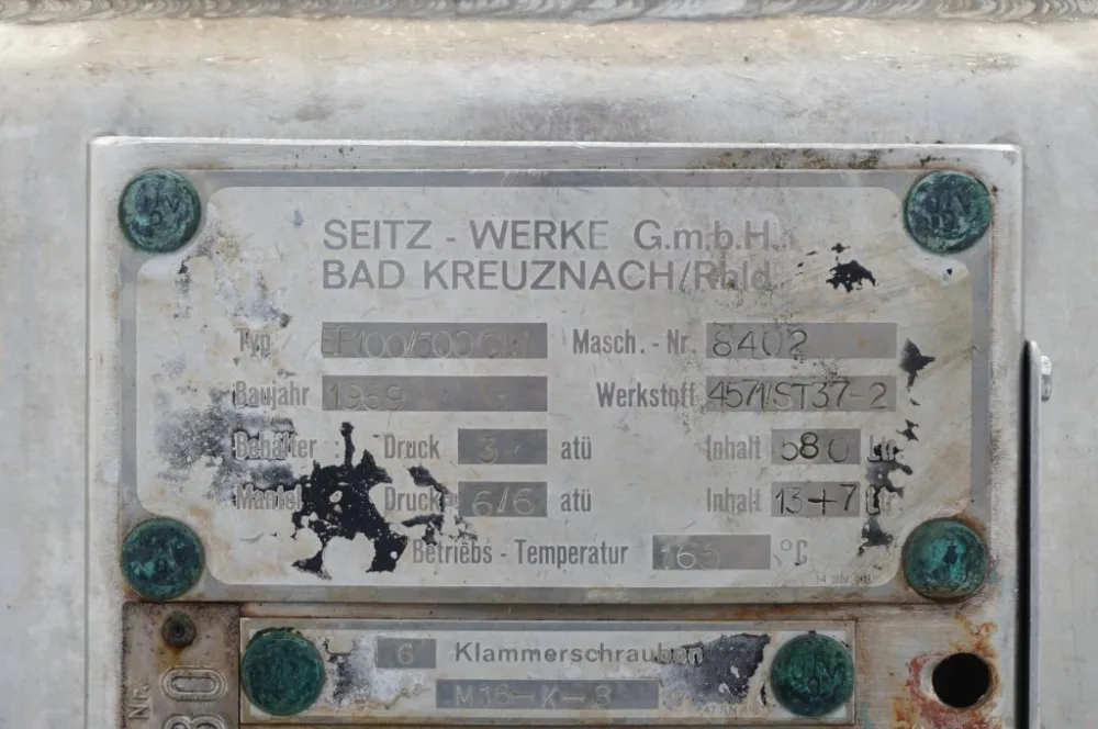 Seitz - Werke EF 100/500 CW (0.75 m²) - Nutsche filter