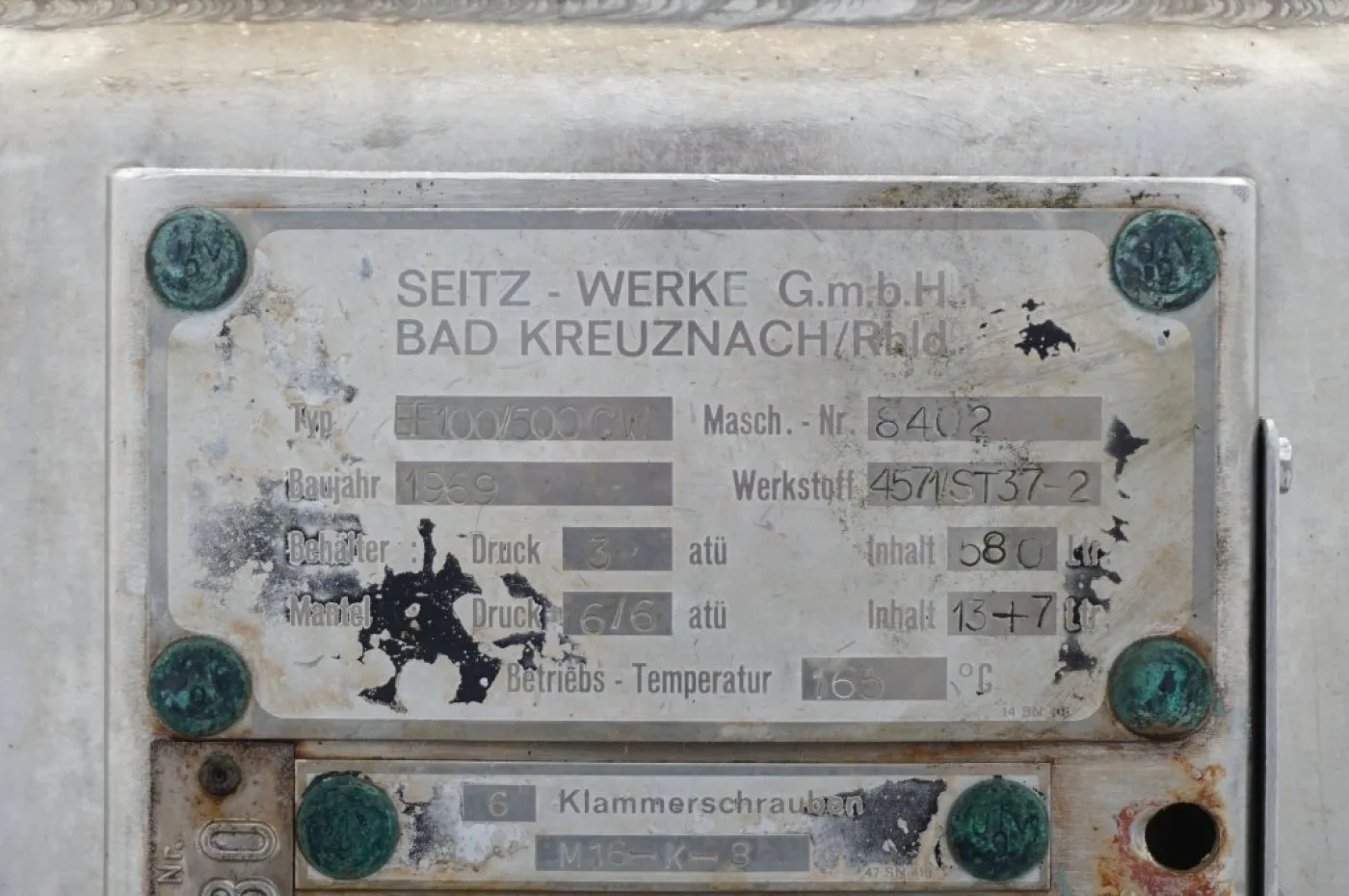 Seitz - Werke EF 100/500 CW (0.75 m²) - Nutsche filter - 1