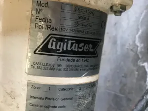 USED 316L STAINLESS STEEL TANK 500 LITERS WITH AGITATION