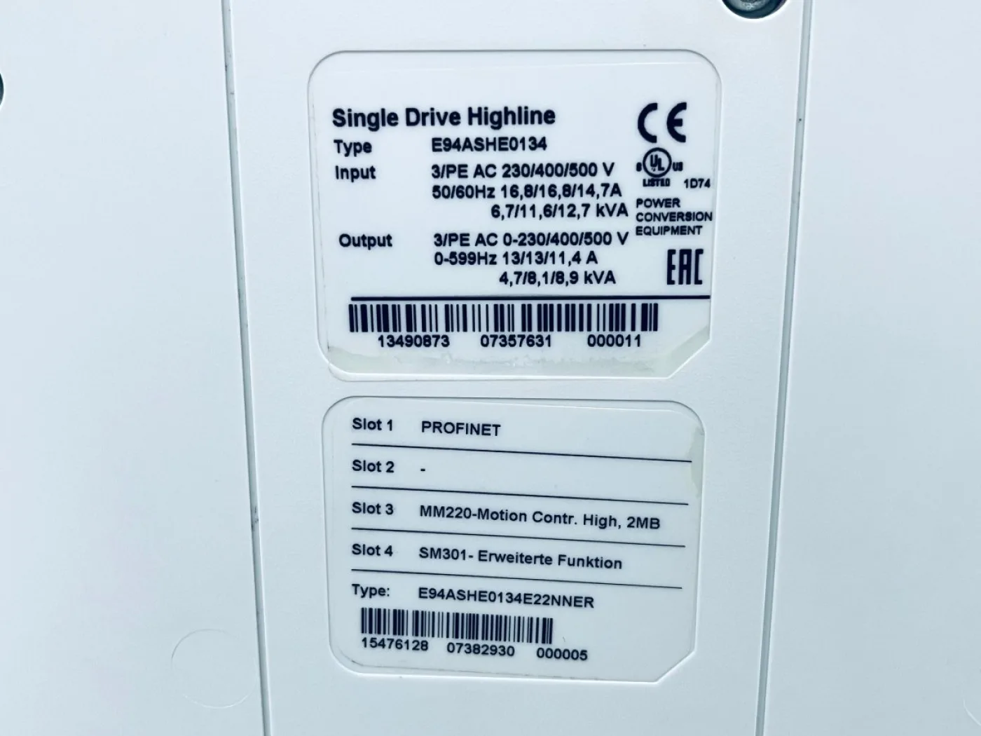 Lenze Single Drive Highline E94ASHE0134 Umrichter mit Transformer - 3