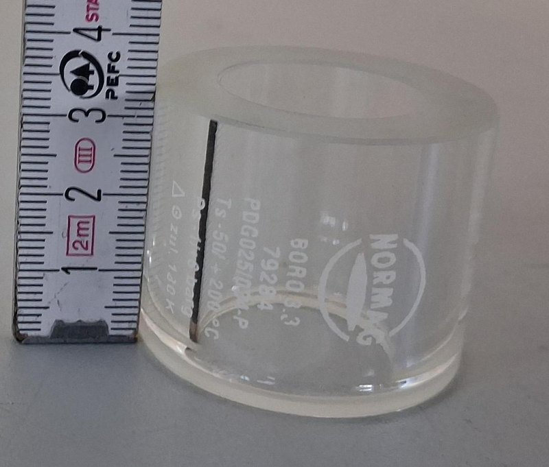 Normag Distanzstück aus Borosilikatglas 3.3 DN25