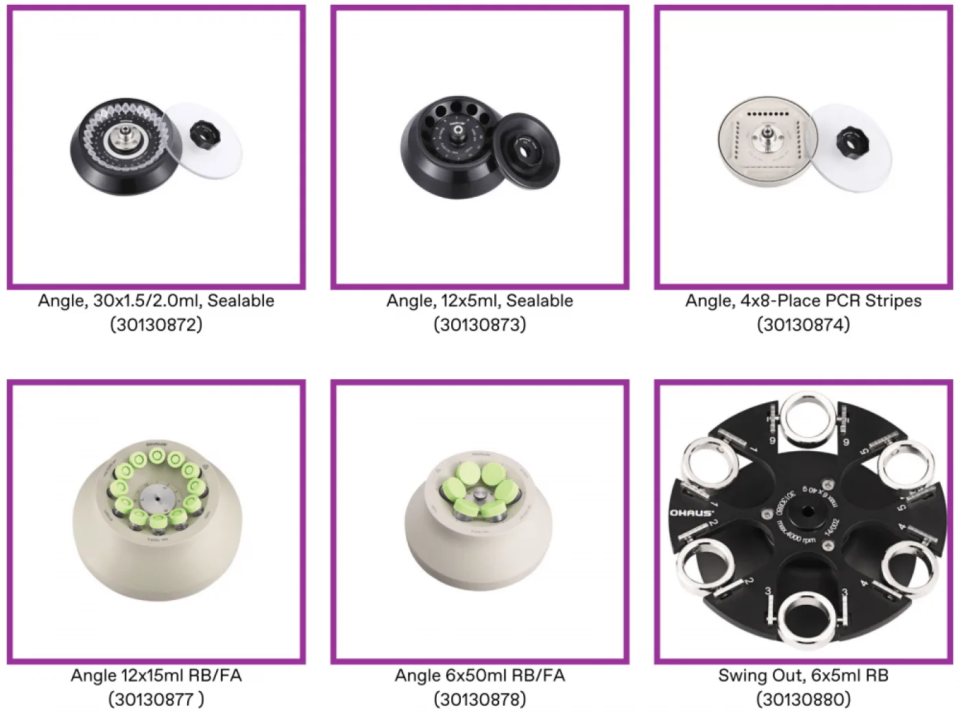Ohaus Frontier Centrifuge Rotors - 2