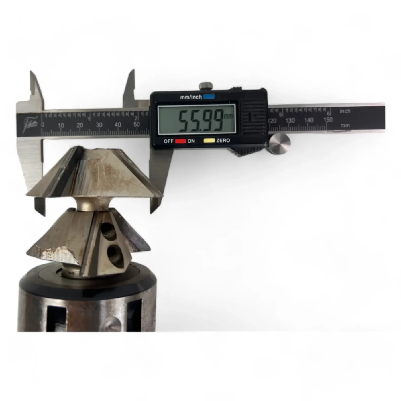 HSK 63 F Spannzangenfutter mit Spannzange und HW Profilfräser Ø 56 mm 2 HW Fasefräsern , Z=3 - 4