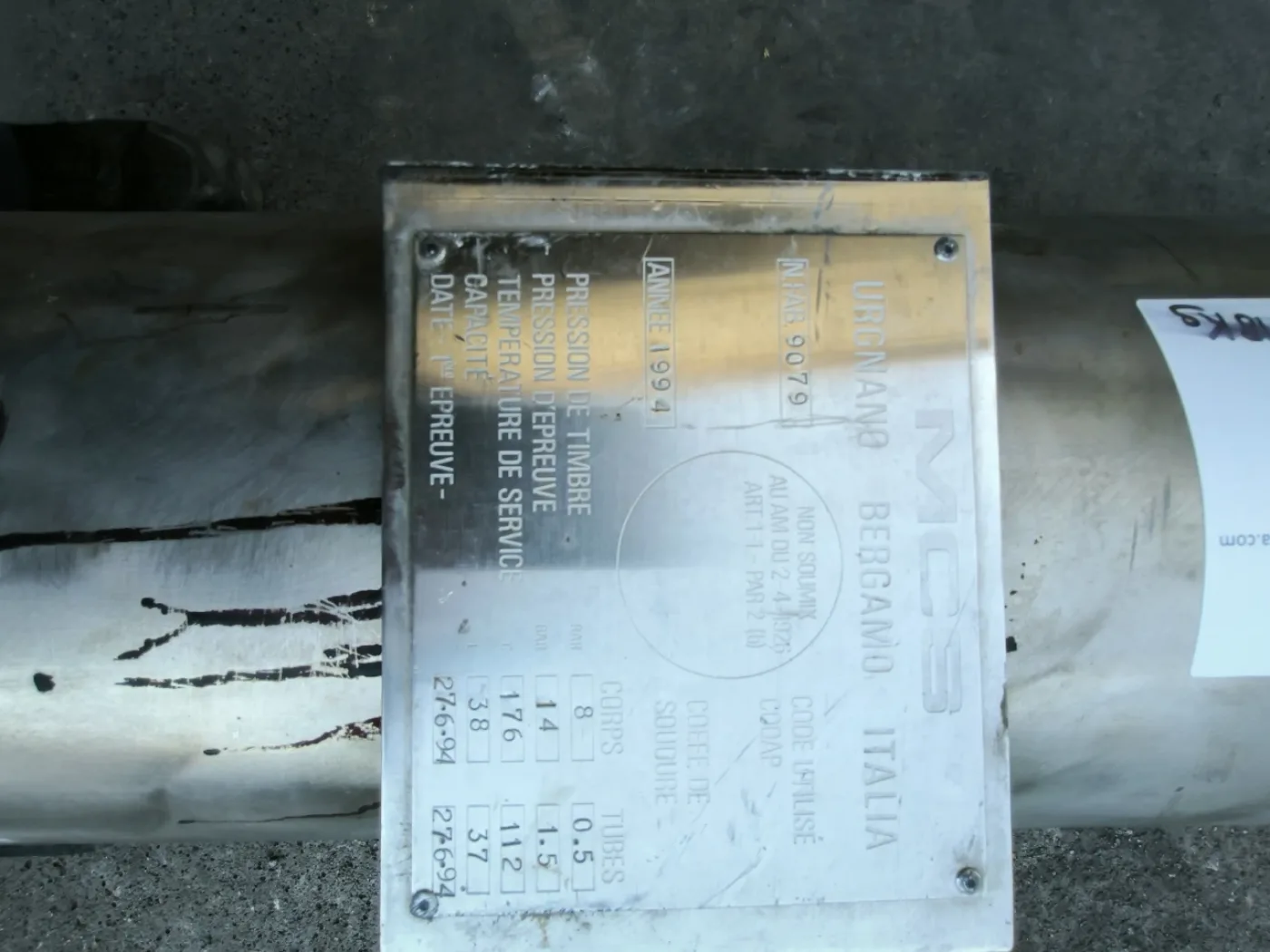 TUBULAR HEAT EXCHANGER MCS 5 M2 IN STAINLESS STEEL - 5