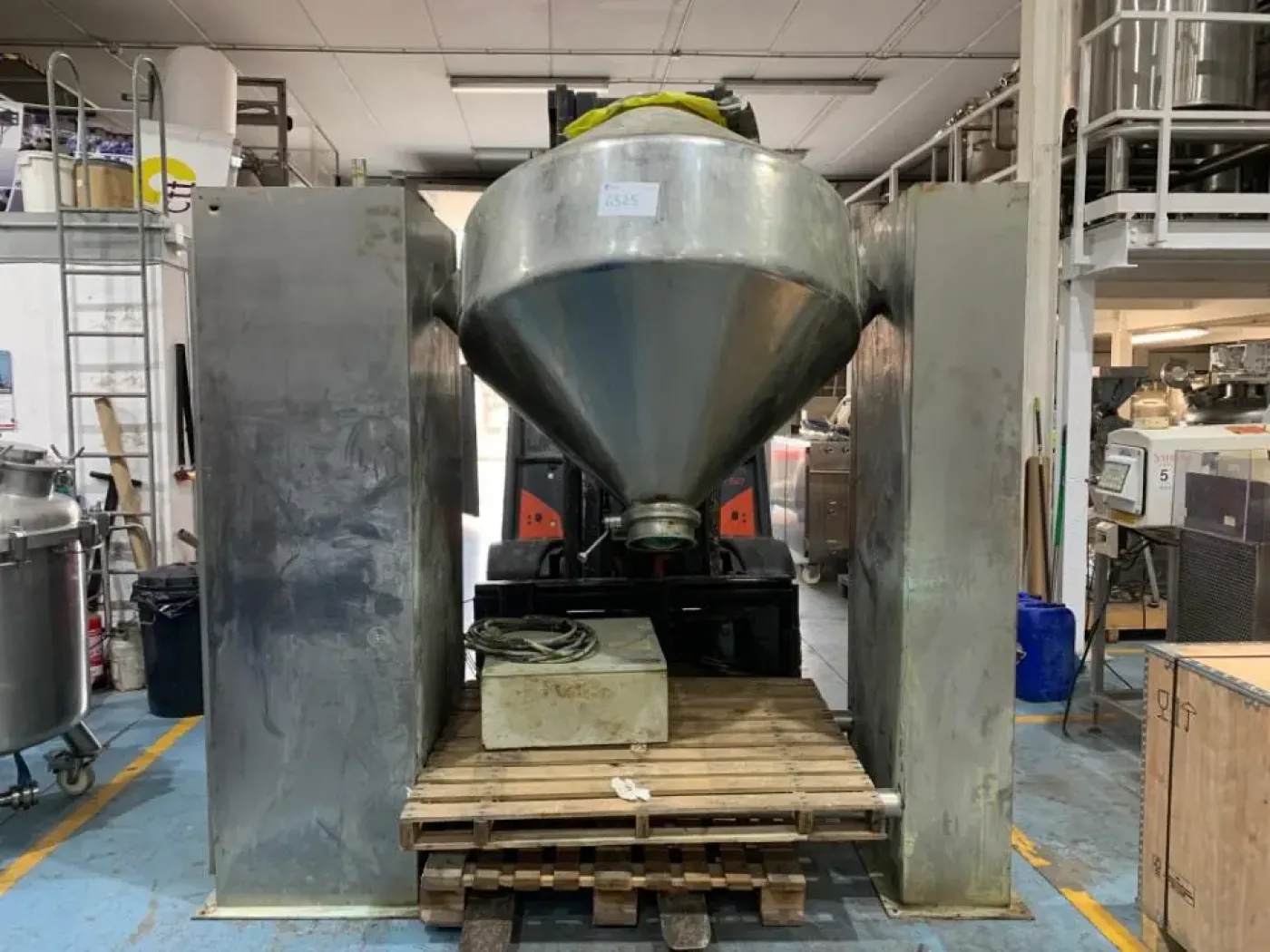 USED GLATT STAINLESS STEEL BICONO MIXER 1000 LITERS - 6