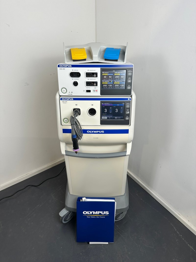 Olympus HF-Generator ESG-400 & Ultraschallgenerator USG-400 & Fahrwagen TC-E400