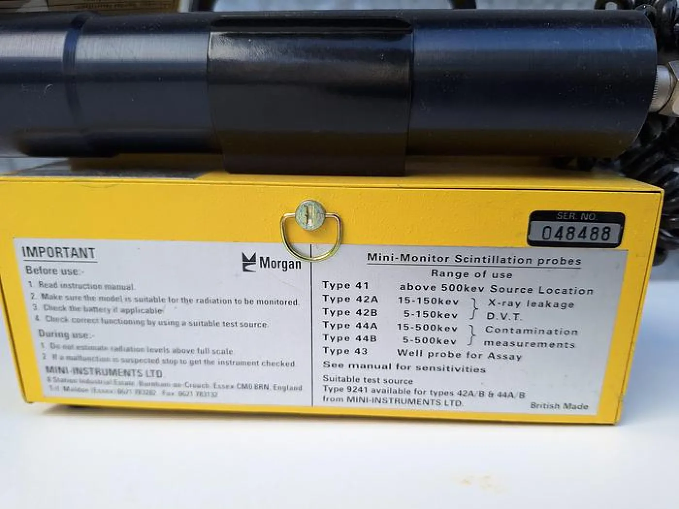 Morgan Mini Monitor Series 900 Geiger Counter - 4