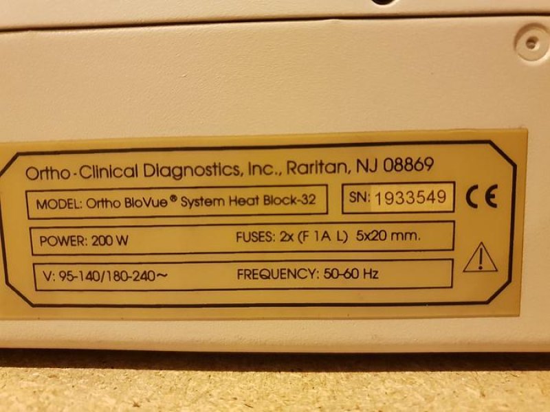 Ortho Biovue System Heat block-32 Heat Block