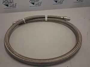 Swagelok PTFE-Teflonschlauch mit Edelstahlumflechtung – Typ SS-TH12TA12TA12-60, Länge 150 cm