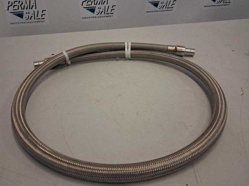 Swagelok PTFE-Teflonschlauch mit Edelstahlumflechtung – Typ SS-TH12TA12TA12-60, Länge 150 cm