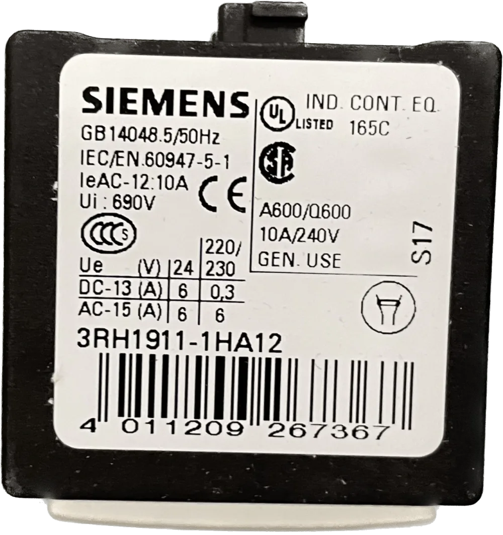 Siemens Hilfsschalterblock 3RH1911-1HA12