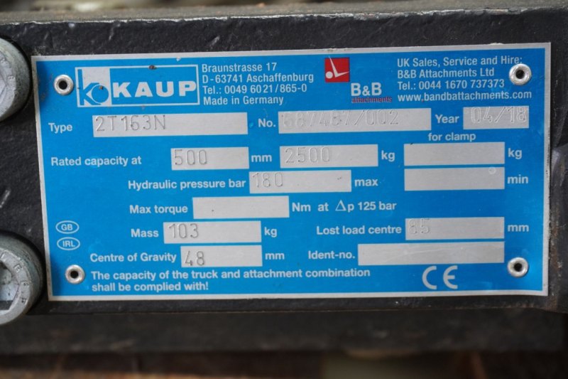 Zinkenverstellgerät Kaup KAUP 2T163N, Breite 1160 mm (2018)